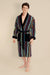 Dundee Men's Striped Dressing Gown - Model Front | Bown of London